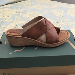 NEW B.O.C. SUMMER SLIDE SANDAL DARK TAN SIZE 8 BC0
